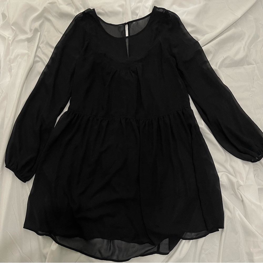 Express Black Sleeve Dress